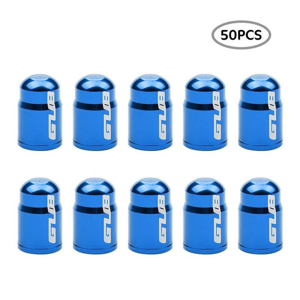 Valve Covers 50Pcs Bike Schrader Air Valve Caps Blue1