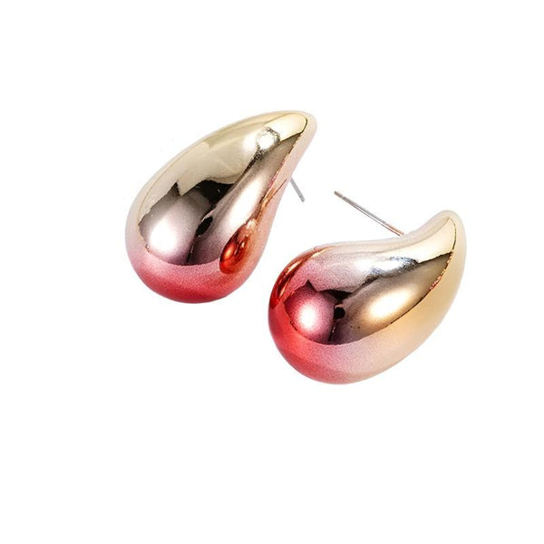 Earrings Gradient Colour Hollow Water Drop For Women Fashion Jewellery Accessories