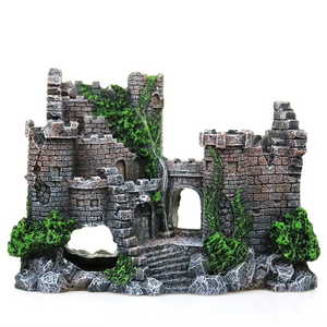 Aquariums Sweethome Resin Ancient Castle Artificial Ornaments Fish Tank Aquarium Decor