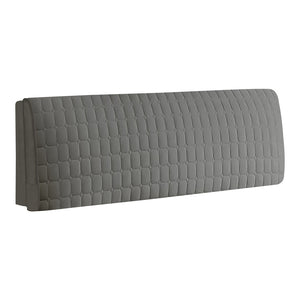 Headboards & Footboards Dark Gray Cube Pattern Quilted Velvet Bed Headboard Cover 130X70cm