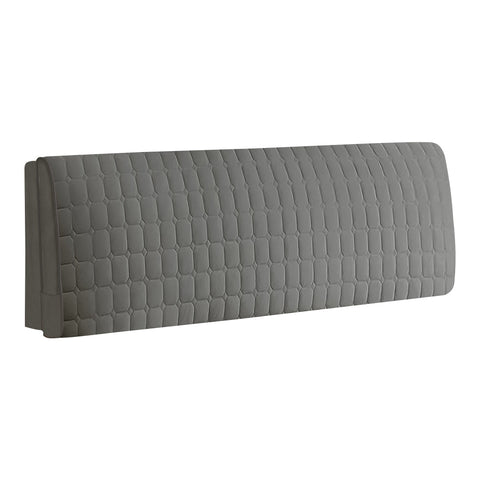 Headboards & Footboards Headboard Cover Dark Gray Cube Pattern Soft Smooth Quilted Velvet Bed Protector 200X70cm