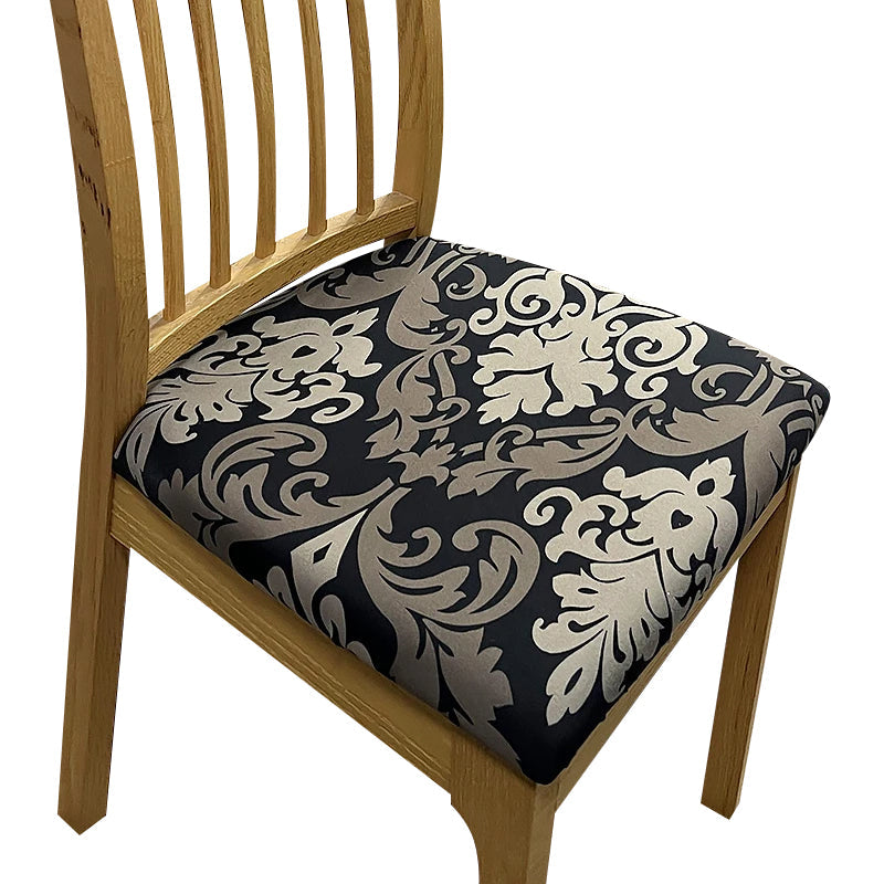 Slipcovers Chair Cover Black Bronze Vine Print Stretch Seat For Home Dinning Kitchen