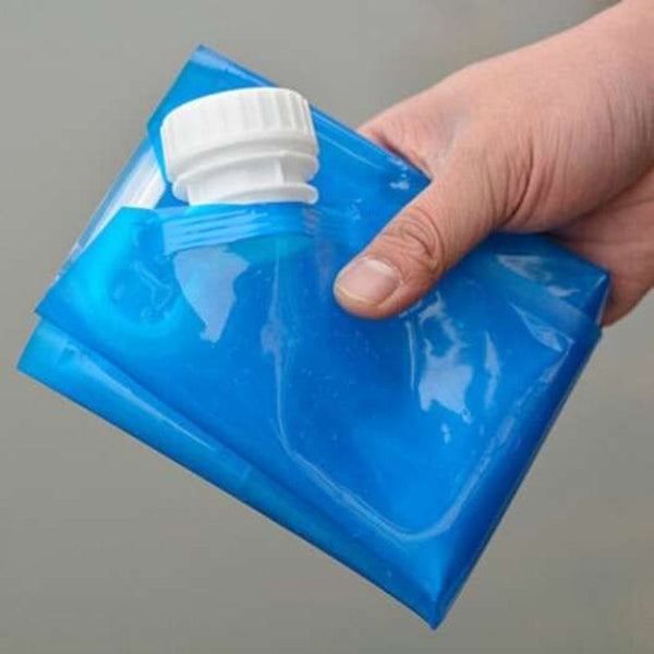 5L Outdoor Folding Water Drinks Bag Blue