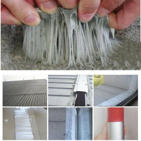 5M Aluminum Foil Butyl Rubber Tape Self Adhesive Roof Pipe Marine Repair Silver
