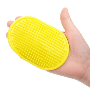 Dog Grooming 5Pcs Adjustable Oval Shape Bath Massage Brush For Pet Dogs Cleaning Supplies 42335 Newyellow