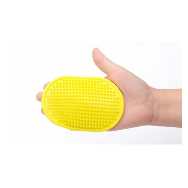 Dog Grooming 5Pcs Adjustable Oval Shape Bath Massage Brush For Pet Dogs Cleaning Supplies 42335 Newyellow