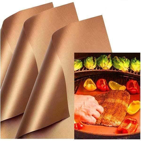 Barbecue Accessories 5Pcs Bbq Grill Mats Reusable Baking Cooking Sheet Non Stick Teflon Barbecue Pad