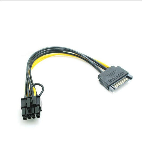 Power Cables & Connectors 5Pcs 15Pin Sata Male To 8Pin62 Pci E Power Supply Cable 20Cm 18Awg Wire For Graphic Card