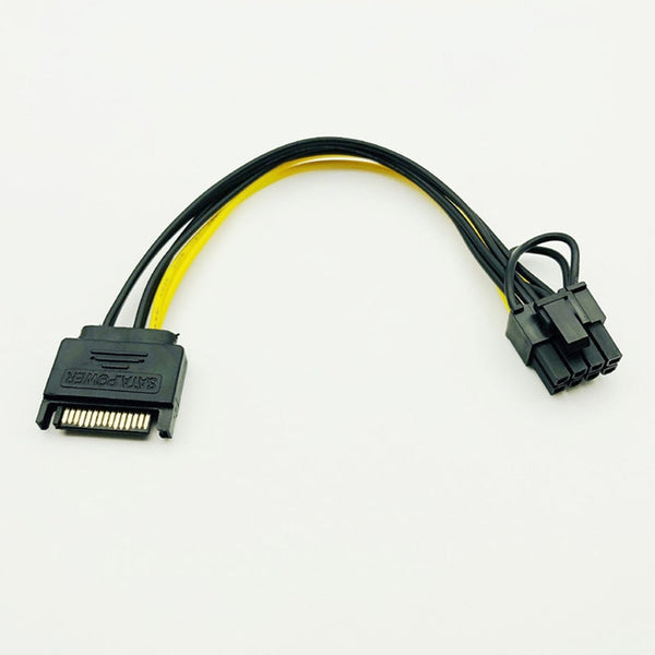 Power Cables & Connectors 5Pcs 15Pin Sata Male To 8Pin62 Pci E Power Supply Cable 20Cm 18Awg Wire For Graphic Card