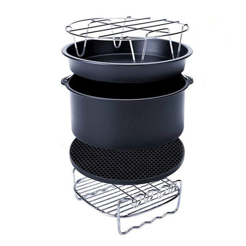 Air Fryer Accessories Air Fryers 5Pcs Set 6 Inch Accessories Cake Pizza Bbq Roast Barbecue Baking Pan Tray