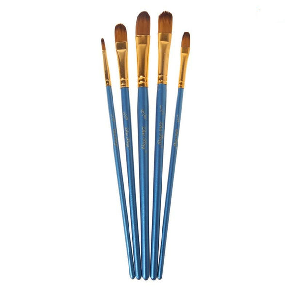 Artists Brushes 5Pcs/Set Artist Paint Brush Round Tip Nylon Bristles Hair Watercolor Painting