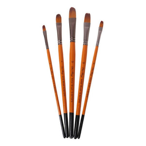 Artists Brushes 5Pcs/Set Filbert Paint Brushes Fine Nylon Hair Watercolor Gouache Paintbrushes