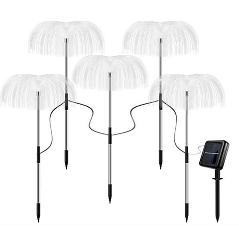 String Lights 5 Pieces Solar Fireworks Fairy String Led Lights Jellyfish Garden Stake Outdoor Lamp