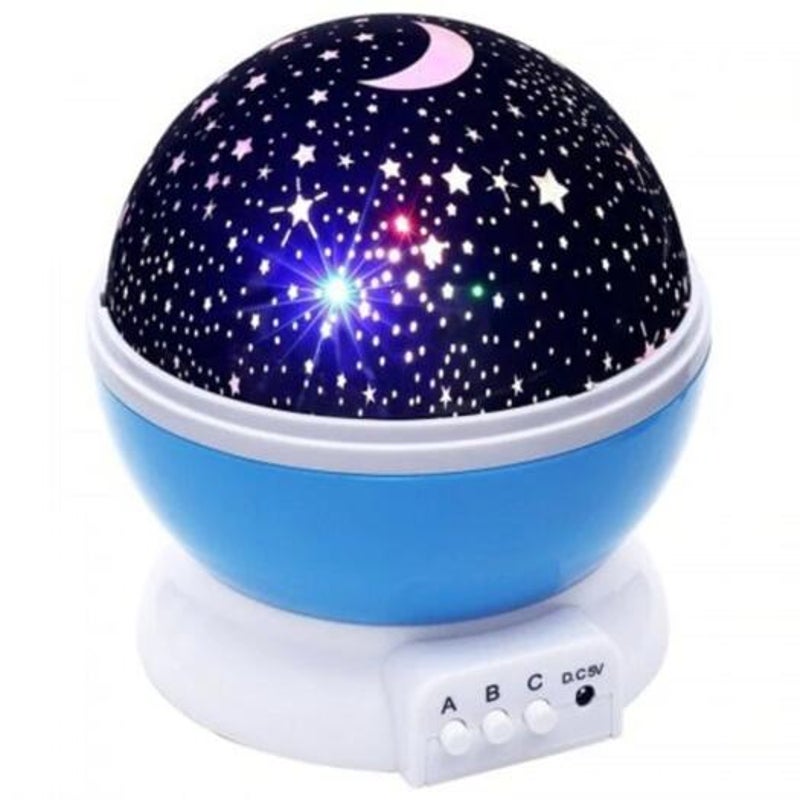 5V Star Light Rotating Projector Lamp For Kids Bedroom Blue Deep Sky