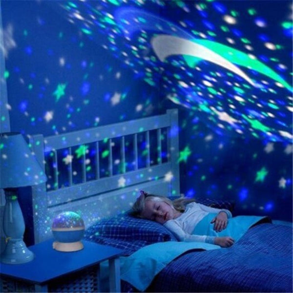 Night Lights 5V Star Light Rotating Projector Lamp For Kids Bedroom Blue Deep Sky