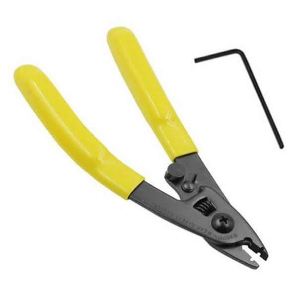 Cabling Tools 6 Inch American Double / Three Port Fiber Stripping Pliers Yellow