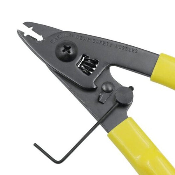 Cabling Tools 6 Inch American Double / Three Port Fiber Stripping Pliers Yellow