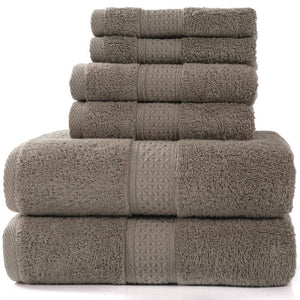 Towels & Washcloths 6 Piece Towel Sets Bath Face Hand Ver 5