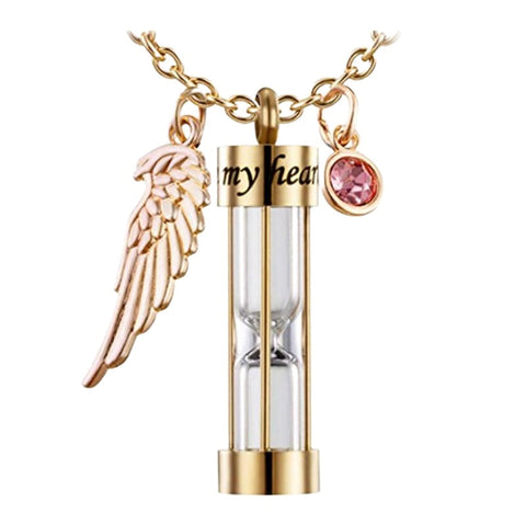 Necklaces & Pendants Cremation Necklace Eternal Hourglass Pendant Unisex Stainless Steel Souvenir