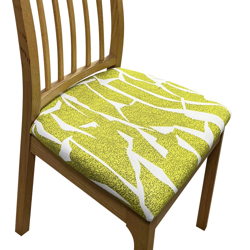 Slipcovers Chair Cover Gold And White Crack Linear Design Stretch Seat For Home Dining Kitchen