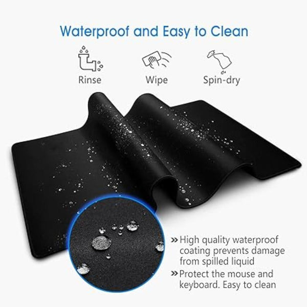 Desk Mats Mouse Pad Ice Blue 400 X 800 3 Mm Non Slip Rubber Mat For Computers And Laptops