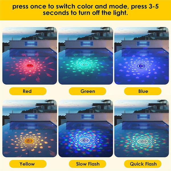 Led Floating Fish Mini Projector Bath Pool Light