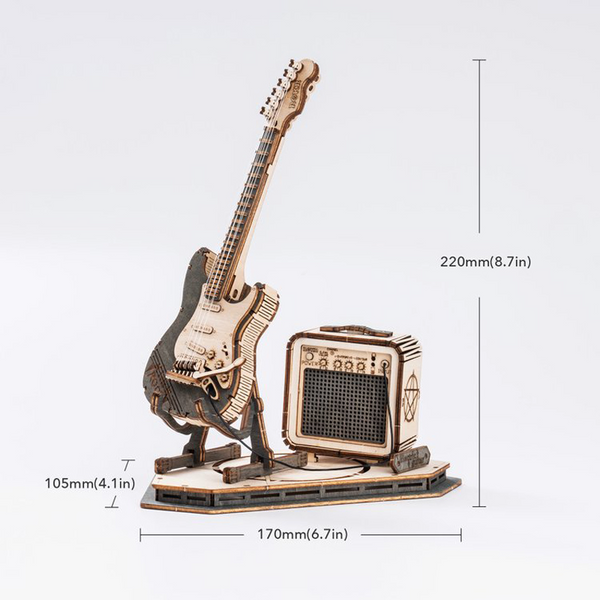 Puzzles Robotime Rokr Electric Guitar Model Gift For Kids Adult Assembly Creative Toys