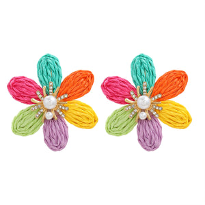 Earrings Women Ladies Party Accessories Flower Stud Fashion Jewellery