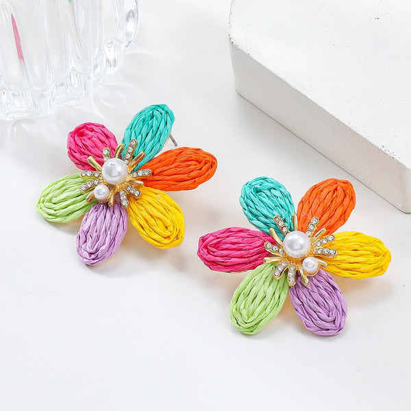 Earrings Women Ladies Party Accessories Flower Stud Fashion Jewellery