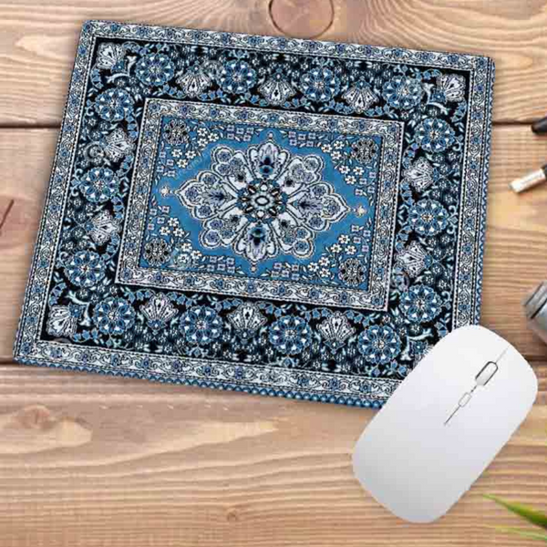 Desk Mats Mouse Pad Teal 22X18cm Persian Tribal Carpet Computer Office Desk Mat