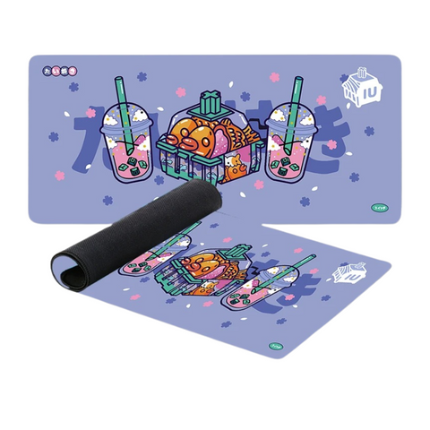 Desk Mats Mouse Pad Purple 400X900x2mm Milk Tea Game Rubber Soft Desk Mat