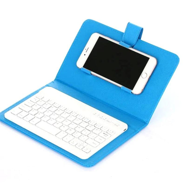 Portable Pu Leather Wireless Bluetooth Keyboard Phone Case