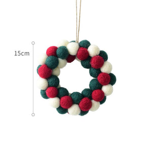 Pom Ball String Garland Wreath Tree Christmas Decorations