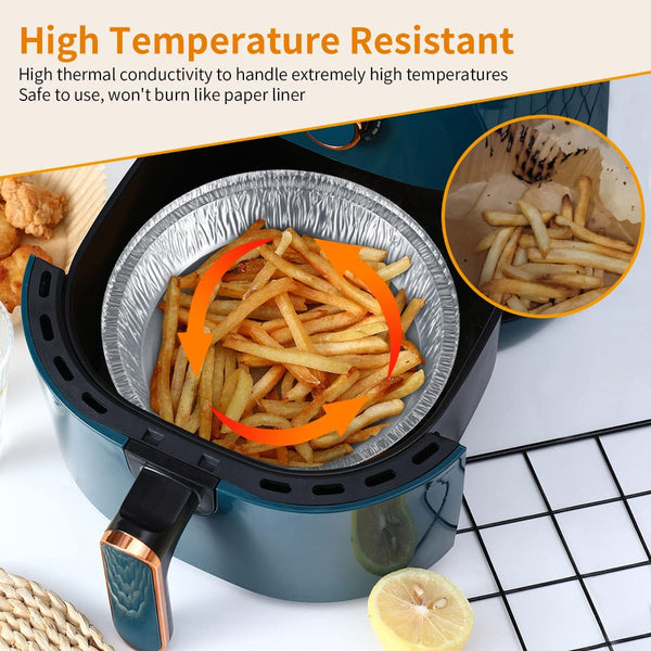 Air Fryer Accessories Non Stick Aluminum Foil Liners Air Fryer Disposable Oil Proof Steaming Basket Drip Pan Tray