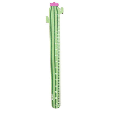 Measuring Tapes & Rulers 6Pcs 15Cm Cactus Wooden Straight Ruler Measure Study Drawing Kawaii Stationery