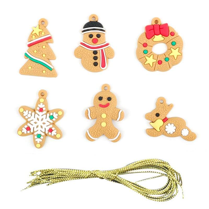 Seasonal Decorations Christmas Tree Decorations 6Pcs / Set Gingerbread Man Hanging Pendants