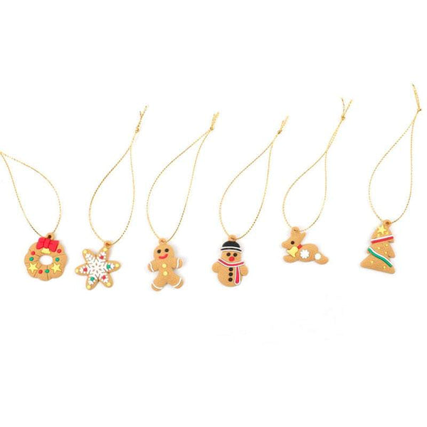 Seasonal Decorations Christmas Tree Decorations 6Pcs / Set Gingerbread Man Hanging Pendants