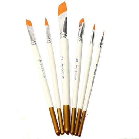 6Pcs/Set Painting Brush Oil Nylon Hair Watercolor Acrylic
