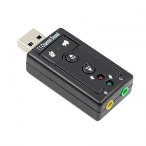 Sound Cards (External) 7.1 External Usb Sound Card 3.5Mm Headphone Jack Audio Adapter Black