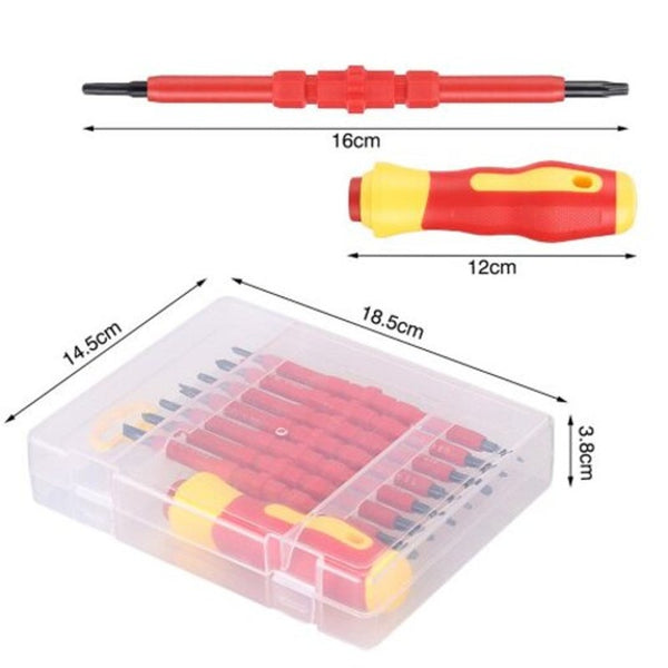 7 In 1 Insulated Screwdriver Set With 380V Handle Double Head Bit United States Red