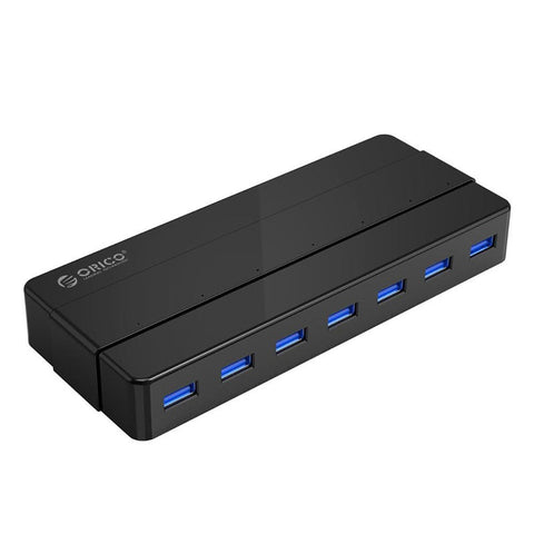 7 Port Usb 3.0 Hub With 12V Power Adapter Splitter Laptop Pc Computer Accessories