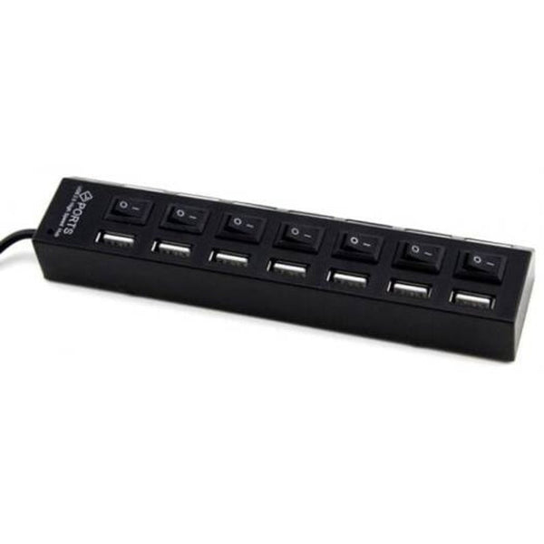 USB Cables, Hubs & Adapters 7 Ports Usb 2.0 Hub With Independent Switch Black