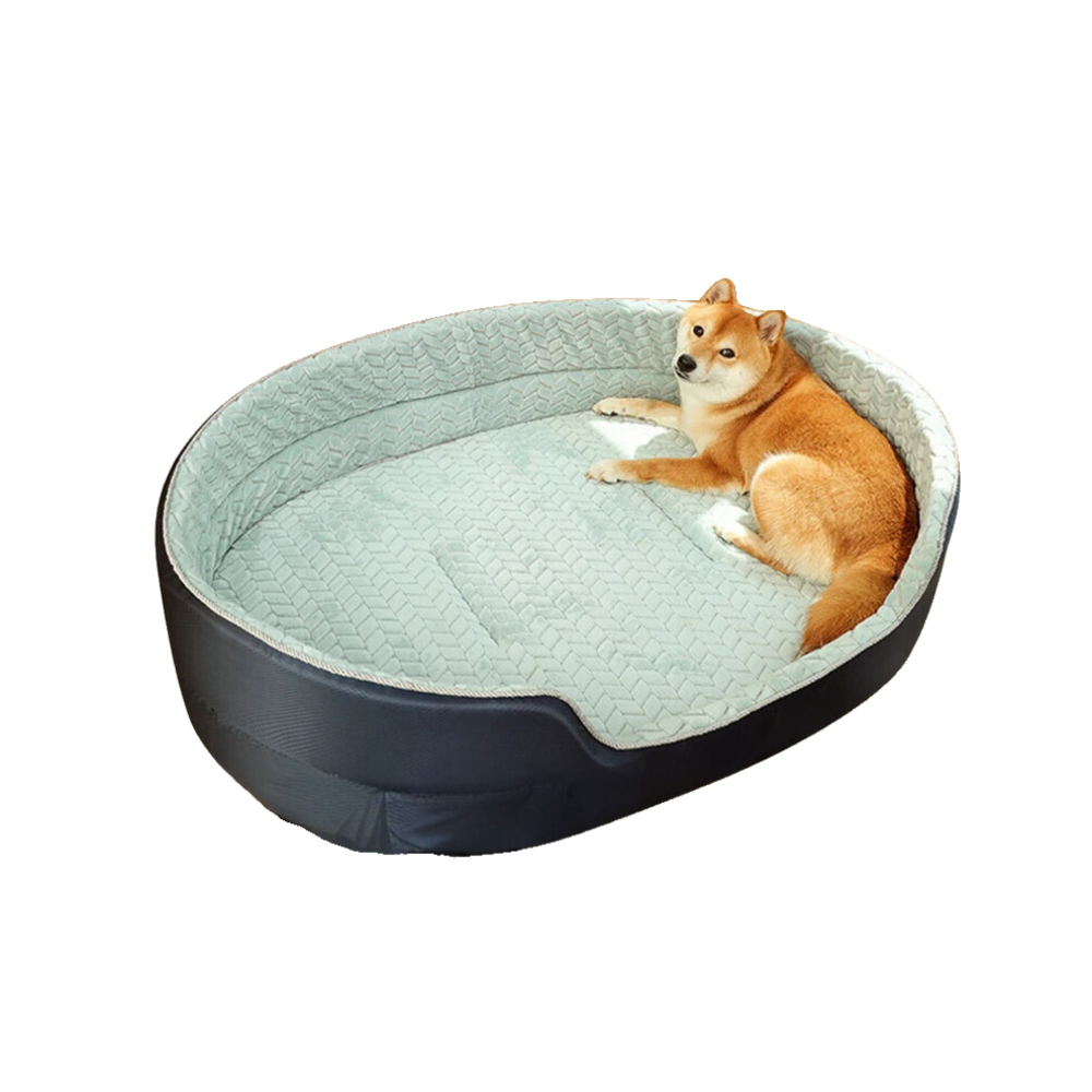 Pet Beds Pet Bed Black And Blue Double Sided Dog Mat Kennel Soft Fleece Sofa