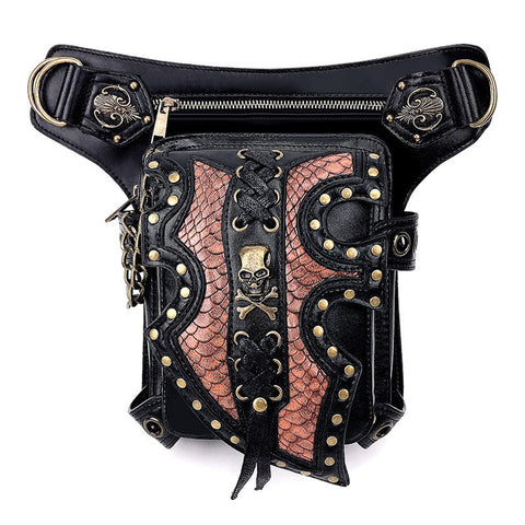 Women Backpacks Steampunk Motorcycle Bag