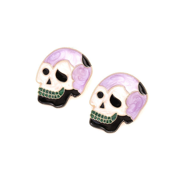 Earrings Alloy Drip Oil Skeleton Stud Fun And Cute Halloween