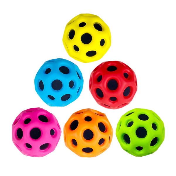 Hole Ball Soft Bouncy Anti-Fall Moon Shape Porous Kids Indoor Outdoor Toy Ergonomic Design