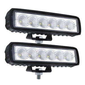 LED Car Lights 2 X 6Inch 18W Led Work Light Bar Driving Lamp Flood Truck Offroad Mining Ute 4Wd