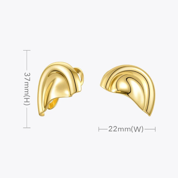 Earrings Auricle Ear Cuff Clip On For Women Non Piercing Gold Plated Cuffs