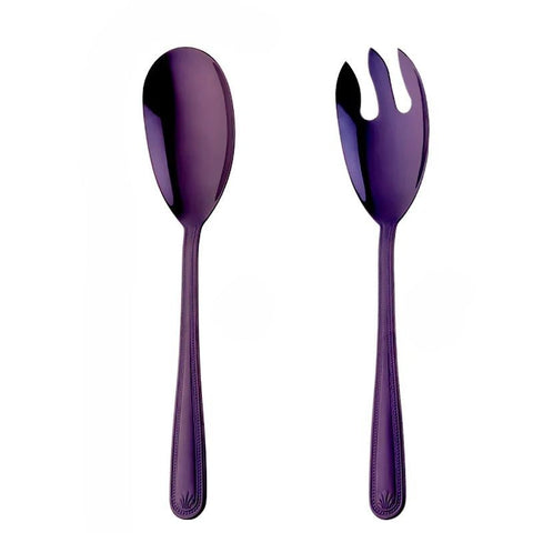 Serving Utensils & Sets Purple Stainless Steel Giant Salad Spoon And Fork Set Restaurant Kitchenware