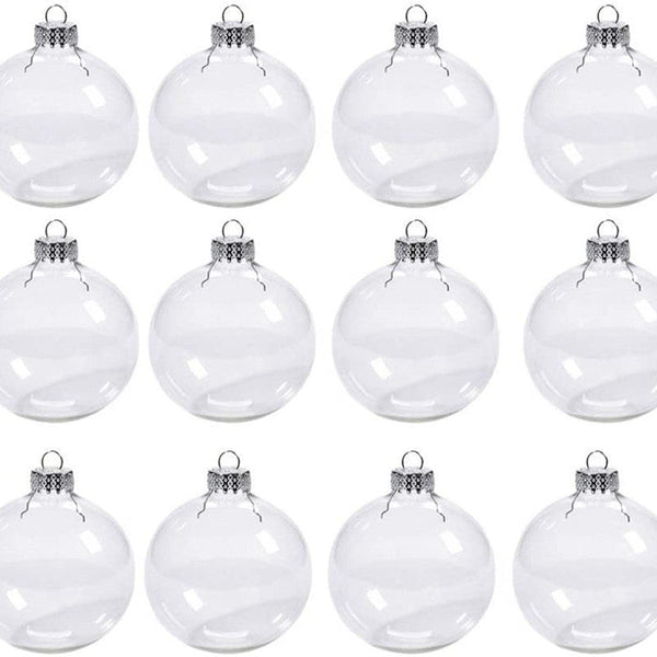 Seasonal Decorations 6Pcs Transparent Plastic Christmas Bauble Ball Tree Decorations